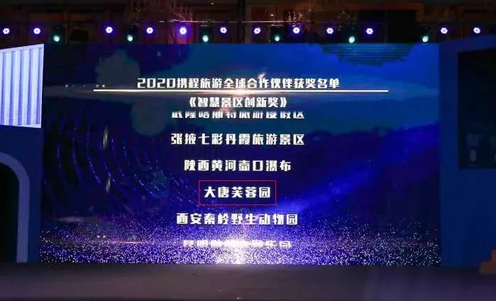 “蓉”影力丨大唐芙蓉園獲“智慧景區(qū)創(chuàng)新獎(jiǎng)”！